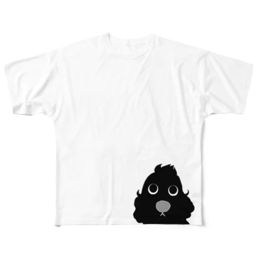 くろこドアップ【裏表】 All-Over Print T-Shirt
