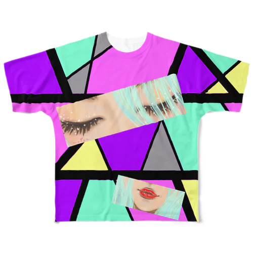 赤いくちびる💋（モザイク） All-Over Print T-Shirt