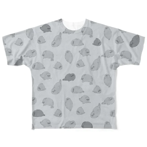 あざらしまみれ灰 All-Over Print T-Shirt