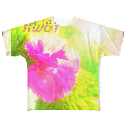 HW&Fと朝顔の花 All-Over Print T-Shirt