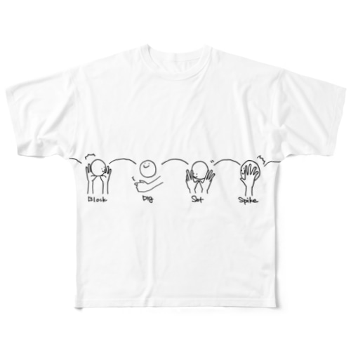 つなげTシャツ両面(オールラウンダー用) All-Over Print T-Shirt
