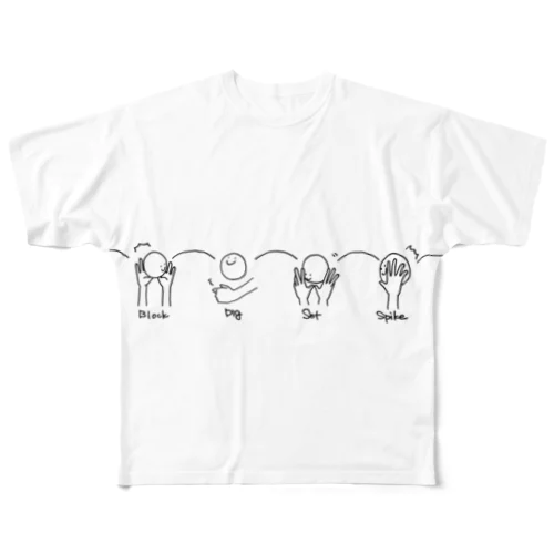 つなげTシャツ両面(オールラウンダー用) All-Over Print T-Shirt