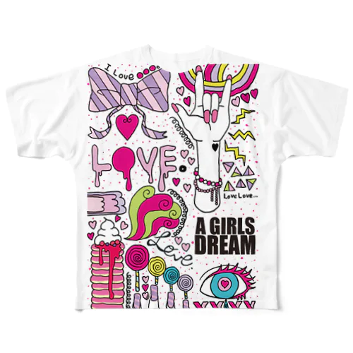 乙女満載 All-Over Print T-Shirt