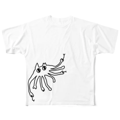 ねこまたのオロチ All-Over Print T-Shirt