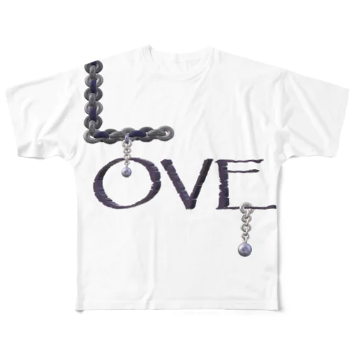 LOVE フルグラフィックTシャツ