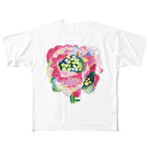花とともに フルグラフィックTシャツ
