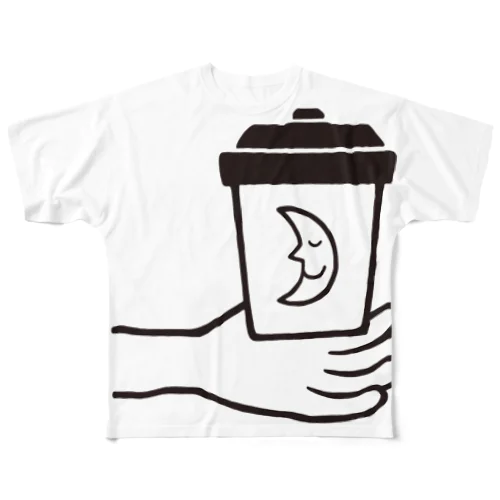 フルよるコーヒーT2B フルグラフィックTシャツ