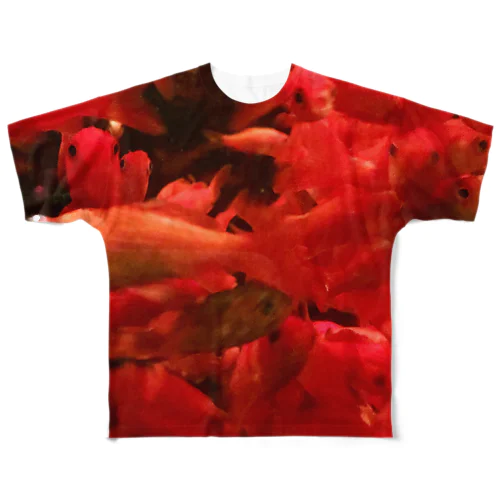 金魚Red All-Over Print T-Shirt