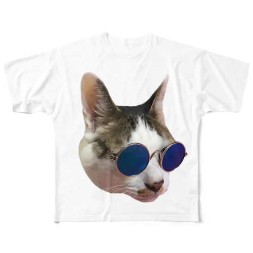 パリピな猫 フルグラフィックTシャツ