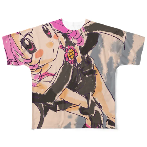 魔法チックな女の子 All-Over Print T-Shirt