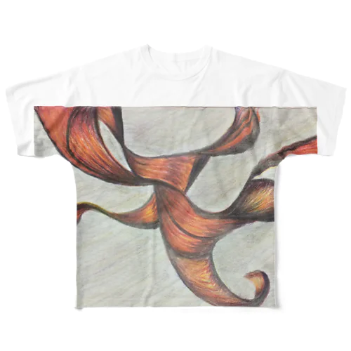 オレンジの糸 All-Over Print T-Shirt