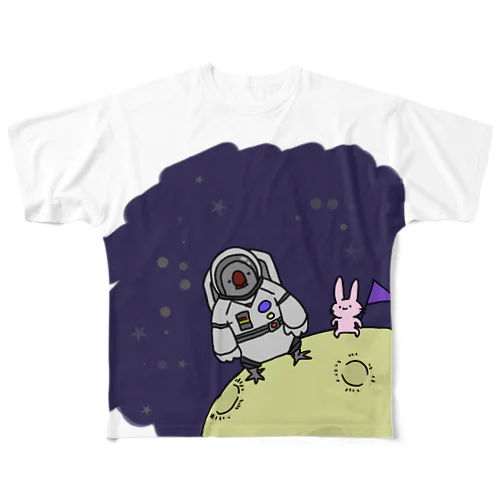 宇宙文鳥 フルグラフィックTシャツ