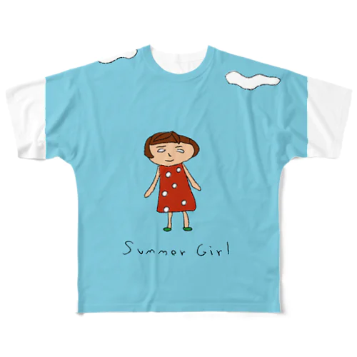 summer girl フルグラフィックTシャツ