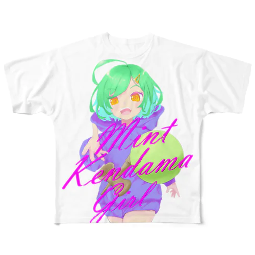 MINT KENDAMA GIRL フルグラフィックTシャツ