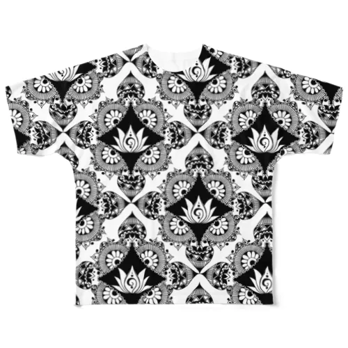 メヘンディ ロータス　フルグラフィック All-Over Print T-Shirt