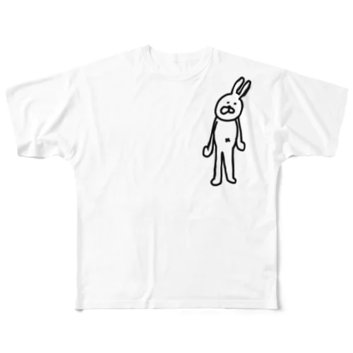 でべそ フルグラフィックTシャツ