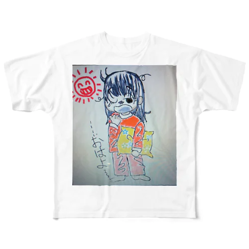 お目覚めこころちゃん All-Over Print T-Shirt