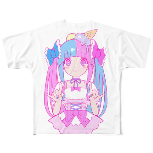 アイスクリーム フルグラフィックTシャツ