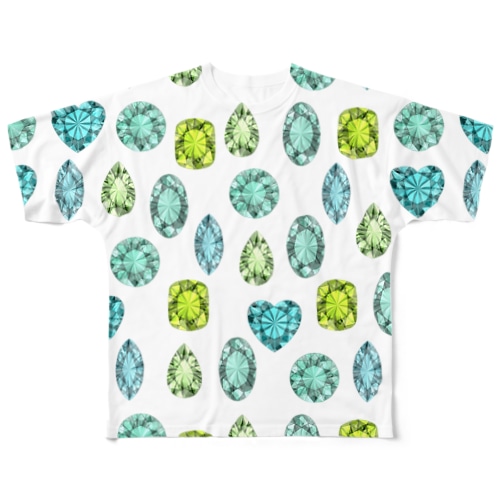 緑色の宝石 All-Over Print T-Shirt