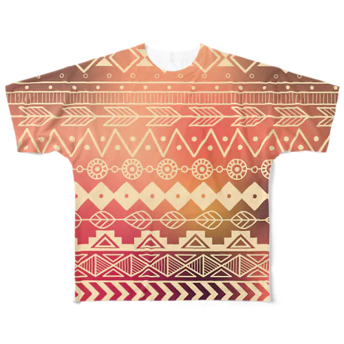 ネイティブ柄B All-Over Print T-Shirt