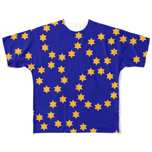 星環（両面/青） 풀그래픽 티셔츠