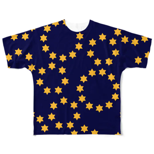 星環（両面/藍） All-Over Print T-Shirt