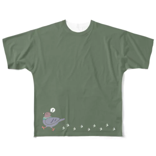 POPOPOP - 森の生活 フルグラフィックTシャツ