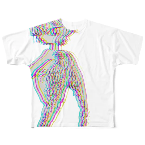 羽男子 All-Over Print T-Shirt
