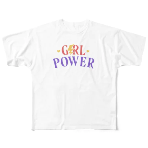 Girl Power All-Over Print T-Shirt