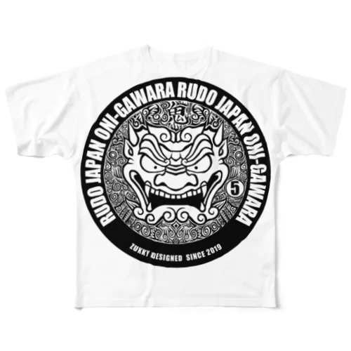 RUDO JAPAN 鬼瓦 フルグラフィックTシャツ
