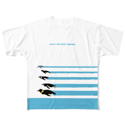 Aim at the first penguin All-Over Print T-Shirt