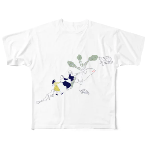 かめさん戦力外 All-Over Print T-Shirt