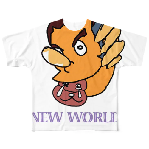 プロゴル〇ァーーッ！！！ＳＡＬ　NEWWORLDORDER All-Over Print T-Shirt