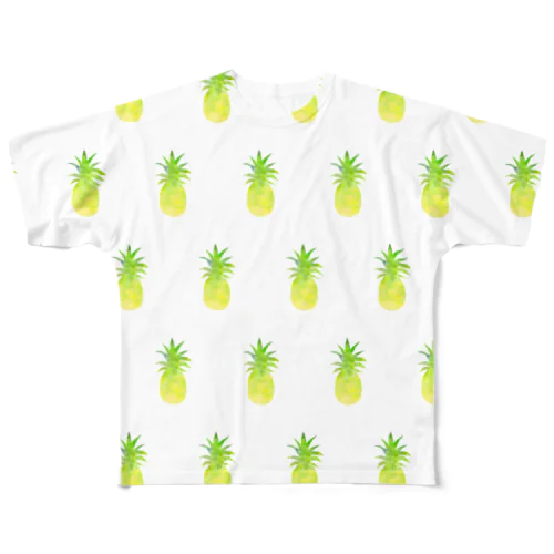 クールパイナップルTシャツ All-Over Print T-Shirt