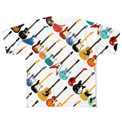 ギターがズラリ All-Over Print T-Shirt