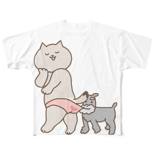 にゃん子パトーン All-Over Print T-Shirt