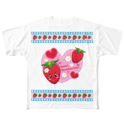 イチゴちゃん フルグラフィックTシャツ