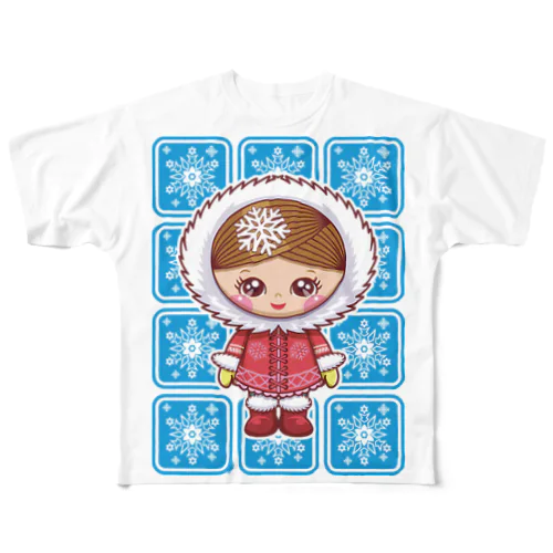 雪ん子ちゃん All-Over Print T-Shirt