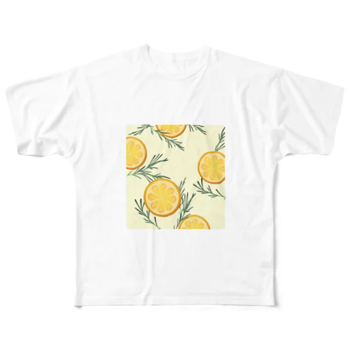 Lemon🍋& Rosemary🌿 フルグラフィックTシャツ