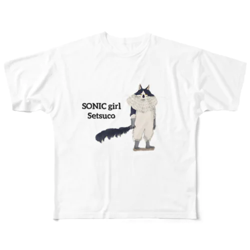 SONIC girl SETSUCO All-Over Print T-Shirt