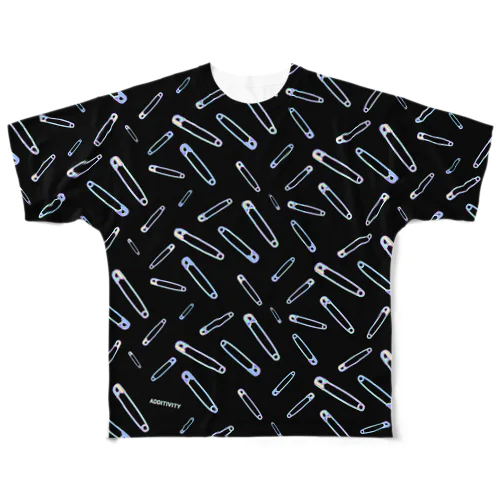 【ADDITIVITY】 セーフティーピン #HOLO Black フルグラフィックTシャツ