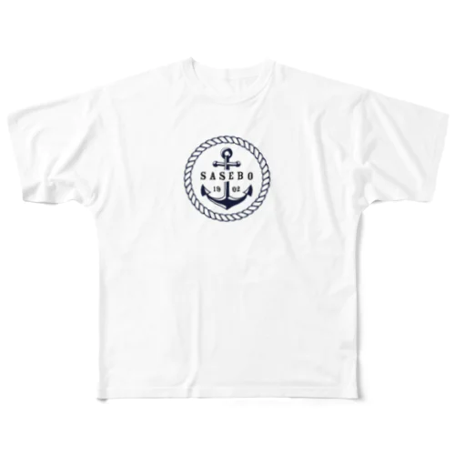 SASEBO CITY ロゴタイプ5 フルグラフィックTシャツ