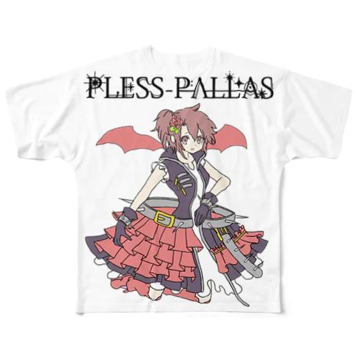 PLESS-PALLAS★那最ロゴ入り フルグラフィックTシャツ