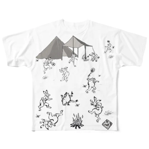 野営(キャンプ) All-Over Print T-Shirt