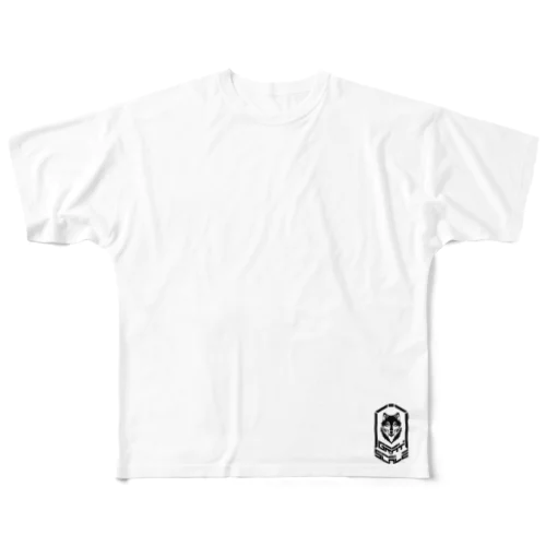 GRAY SCALE エンブレム フルグラフィックTシャツ