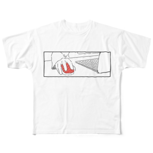 マウスかと思ったら寿司を握っている人 All-Over Print T-Shirt