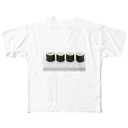 巻き寿司 フルグラフィックTシャツ