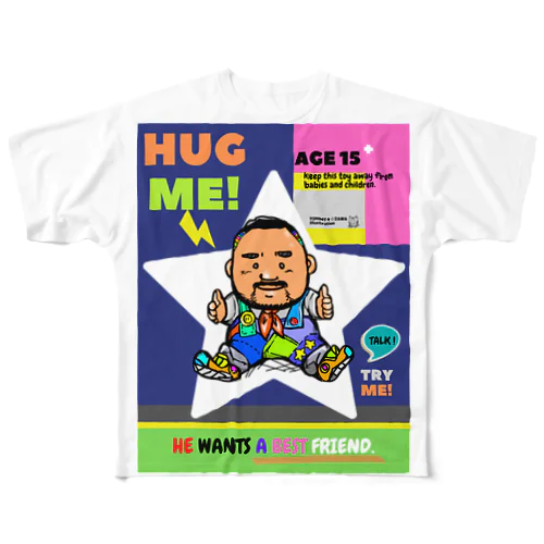 HUG★ME TOY All-Over Print T-Shirt