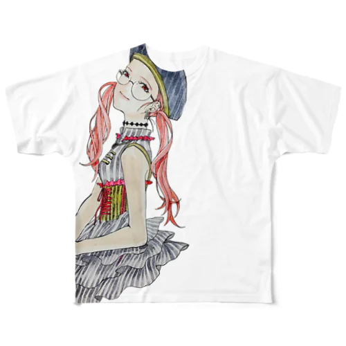 Gothic   Girl（ido） All-Over Print T-Shirt