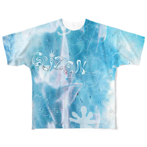 guzen water / 偶然 水 フルグラフィックTシャツ
